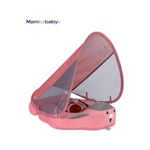 Mambobaby Yüzme Simidi - Classic Pink, Emniyetli, Gölgelikli Ve Ayak Destekli