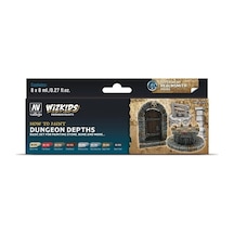 Vallejo 80251 8x8 Ml. Dungeon Dephts, Wizkits Serisi Model Boyası Seti Renkli