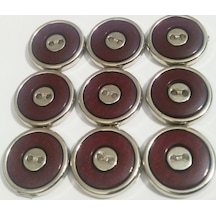 Bordo Renkli 2 Cm. 9 Adet Düğme