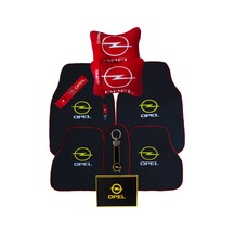 Opel Siyah Oto Halı Paspas Opel Kırmızı Seyahat Boyun Yastığı