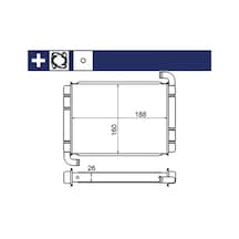 Fiat Punto Kalorifer Petegi 1.3 Multijet 2012-2013 Mahle Ah9000s
