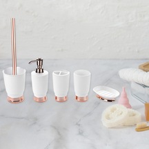 Suntek 5x Banyo Aksesuarları Seti Daire Ev Beyaz Için Sabun