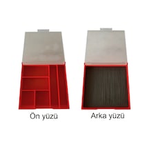 River Çok Amaçlı Çift Taraflı Lrf Kutusu Kırmızı 15x15x4cm