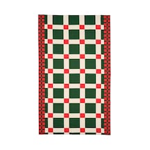 Ikea Vınterfınt Masa Örtüsü 145 X 240 Cm Kırmızı - Yeşil - Açık Bej Çok Renkli