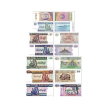 Myanmar Burma 100-50-20-10-5-1-0,50 Kyat Kağıt Para Set Çil Unc 7'li Set Koleksiyon Para