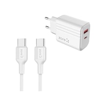 Play Serisi Pl07 Type-c To Type-c 2in1 Pd Seyahat Şarj Aleti 20w Beyaz