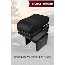 Renault Clio 2001 Uyumlu Kol Dayama Lüks Tip Küllüklü Bardaklıklı Siyah Renk