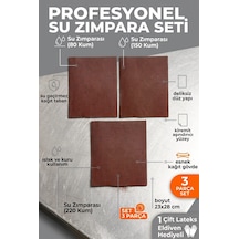 23x28 Cm Su Zımparası Seti 80 150 220 Kum 3 Parça Islak Kuru Yüzey Zımparası + 1 Çift Eldiven
