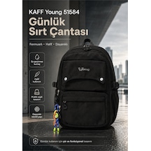 Kaff Young 51584 Siyah Aksesuarlı Unisex Sırt Çantası
