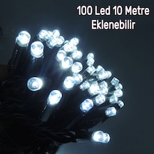 Dış Mekan Led Aydınlatma 10m Ağaç Işığı 100l Yeşil Kablo Beyaz Iş