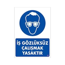 İş Koruyucu Takınız Uyarı Levhası 25x35 Kod:3