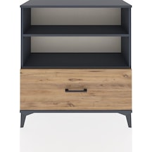 Arges Şifonyer 2 Raflı Tek Çekmeceli 88x30x96 Antrasit-çam Antrasit