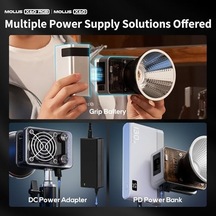 Molus X60 Combo Cob Led Video Işığı 60w İki Renkli 2700-6500k Difüzörlü App Kontrolünü Destekler Bir Pil