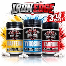 Iron Edge Taurine , L-tyrosine Tirozin ,caffeine Kafein 3 Lü Set