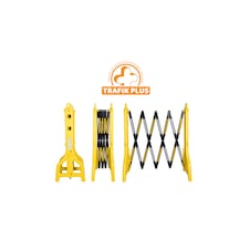 Trafik Plus Akordiyon Bariyer Sarı 255 X 95 Cm, Plastik Bariyer