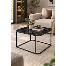 Sulorahome Siyah Kare Orta Sehpa 65x50 Cm