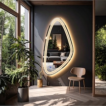 Evonna Günışığı Lazer Kumlamalı Lavabo & Banyo Aynası Dokunmatik Sensörlü 80 X 40 Cm