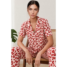 Norcia Sports Kadın Kısa Kol Comfort Kırmızı Pijama Takımı 4725 Çok Renkli - 929323280 Çok Renkli - 929323280 Çok Renkli