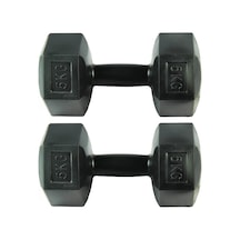 Dambıl Seti 2 x 5 KG Toplam 10 KG Ağırlık Siyah