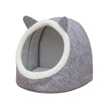 Ayrex Orret Home Keçe Kedi Köpek Evi Peluşlu / Ev Tipi Evcil Hayvan Yuvası, Sıcak Ve Konforlu Kedi Evi, Köpek Yata