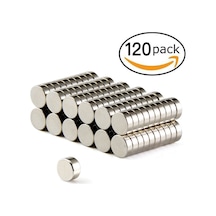 120 Adet Çap 6Mm X Kalınlık 2Mm Güçlü Yuvarlak Neodyum Mıknatıs N11.2575