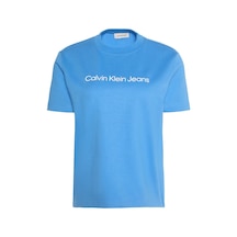 Calvin Klein A- Inst Logo Classıc, Cg1 Mavi Kadın T-shirt
