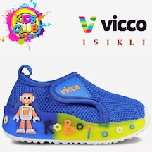 Vicco Jeli İlk Adım Bebek Ortopedik Işıklı Çocuk Spor Ayakkabı Mavi