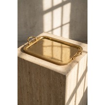 Acar Elza Gold Tepsi - 43 Cm Gold