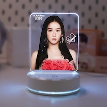 Metabagua Swico Remado Kpop Black Pınk Jısoo Led Akrilik Gece Lambası D2ıvıl Beyaz