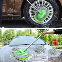 Sihirli Mop Araba Yıkama Fırçası Mikrofiber Bezli Teleskopik