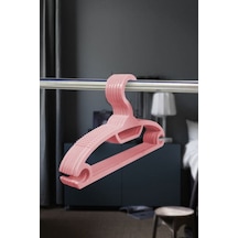 Gondol Çocuk Elbise Askısı Bebek Elbise Askısı 12 Adet Pembe Renk 29 Cm Diğer