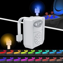 Sones 16 Renkli Pır Hareket Sensörü + Işık Sensörü Uv Sterilizasyon Aromaterapi Led Işık, Ev Tuvalet Banyo Koltuğu Gece Lambası, Dc 5v
