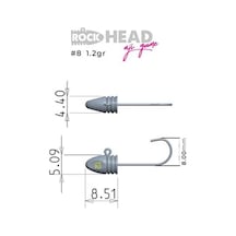 Fujin Rock-head Aji Game Jighead No:8 1.2gr