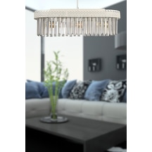 Begüsa Sitrus 3.lü Elips Lux Kristal Beyaz Avize