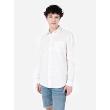 Colin's Colins Normal Kesim Shirt Yaka Cepli Beyaz Erkek Uzun Kol Gömlek Cl1069260 Cl1069260 Q1.v1 Ofw Beyaz