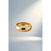 Vintage Tarz Kalın Kelepçe Bilezik Gold Renk Pirinç 011 - Kahverengi
