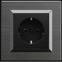 10 Adet Ovivo Quantum Manyetik Gri Topraklı Priz Çerçeve Dahildir