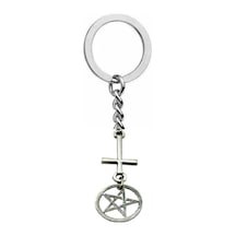Pentagram Anahtarlık Metal Takı, Gotik & Mistik Stil