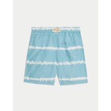Marks & Spencer ​Tie Dye Desenli Mayo Şortu (2-8 Yaş)​ T88004013W Mavi