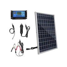Pazly 10w Polikristal Güneş Paneli Seti - Şarj Kontrol Cihazı İle Kamp, Seyahat, Acil Durum İçin Taşınabilir Güç