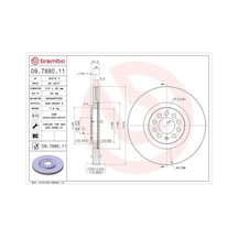 Vw Bora Fren Diski On 1999-2005 Brembo 09788011 2adettir