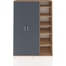 Hyperion Dolap 7 Raflı 2 Kapaklı Tek Askılı 132x44x195 Çam-antrasit/çam Antrasıt/atlas Çam