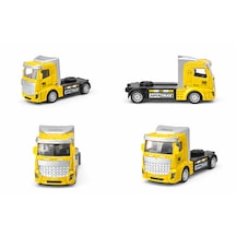 Metal Çekici Tır Oyuncak Die Cast Şehir Kamyonu 1:32 Çekici Truck Model 12 Cm Sarı