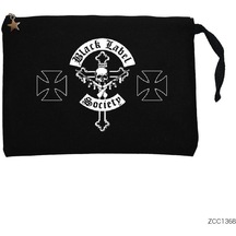 Black Label Society Cross Siyah Clutch Astarlı Cüzdan