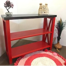 Roys Ahşap 80 Cm Kırmızı Siyah Masif Dresuar Siyah