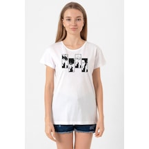 My Hero Anime Class 1a Boys Beyaz Kadın Bisikletyaka Tshirt 001