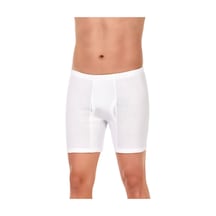 Yıldız Çamaşır Erkek Beyaz 6'lı Paket Pamuk Süprem Paçalı Boxer