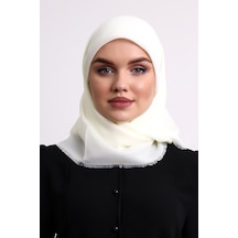 Pamuklu Pano Düz Desensiz Örtü Krem