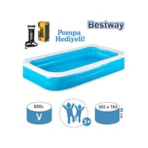 62002 Pompalı-bestway 54150, Jumbo Deluxe Şişme Aile Havuz Mavi