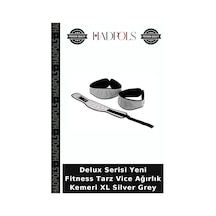 Delux Serisi Yeni Fitness Tarz Vice Ağırlık Kemeri Xl Silver Grey